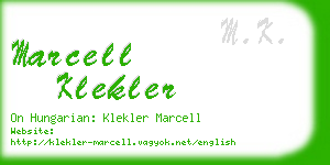 marcell klekler business card